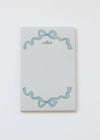 Blue Ribbon Bow Notepad