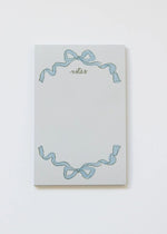 Blue Ribbon Bow Notepad