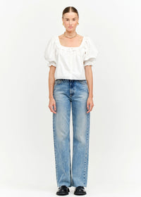 Bijou Puff Sleeve Top - Off White