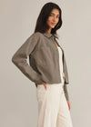 All Day Cropped Denim Jacket - Pebble Moon