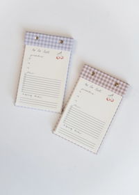 To-Do List Notepad - Oatmeal Gingham