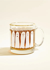 Boo Ghost Clear Glass Mug