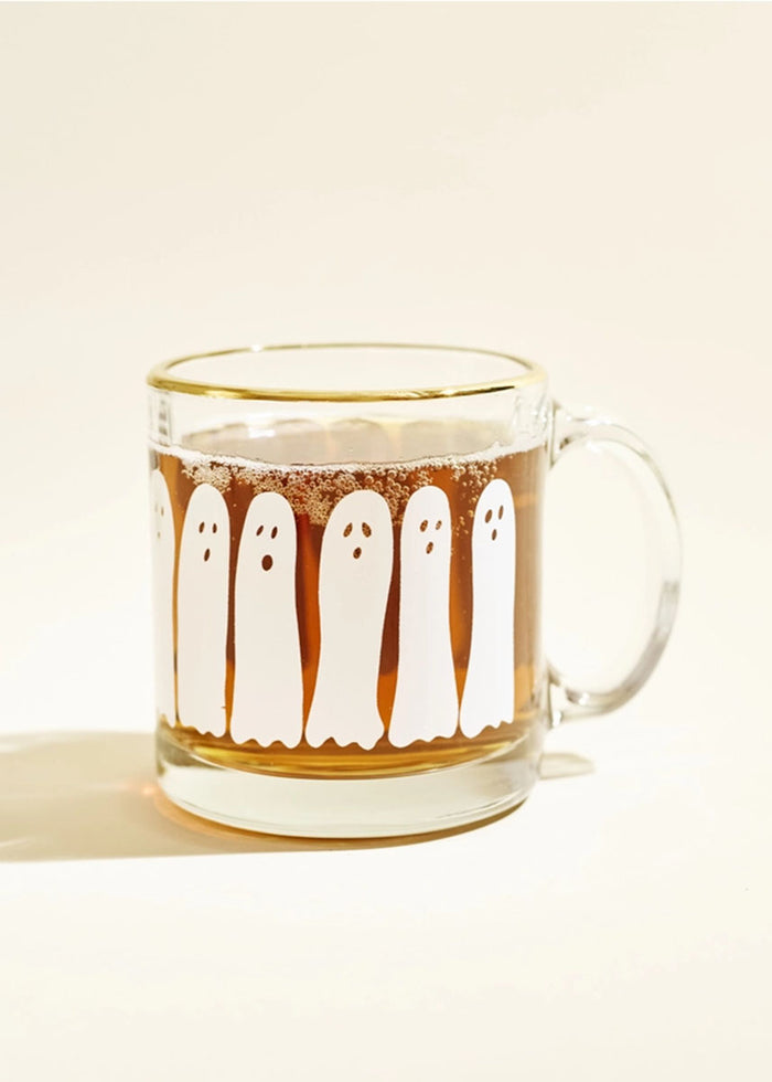 Boo Ghost Clear Glass Mug