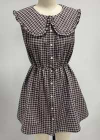 Cole Checkered Dress - Brown Multi