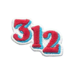 312 Patch - Red & Blue