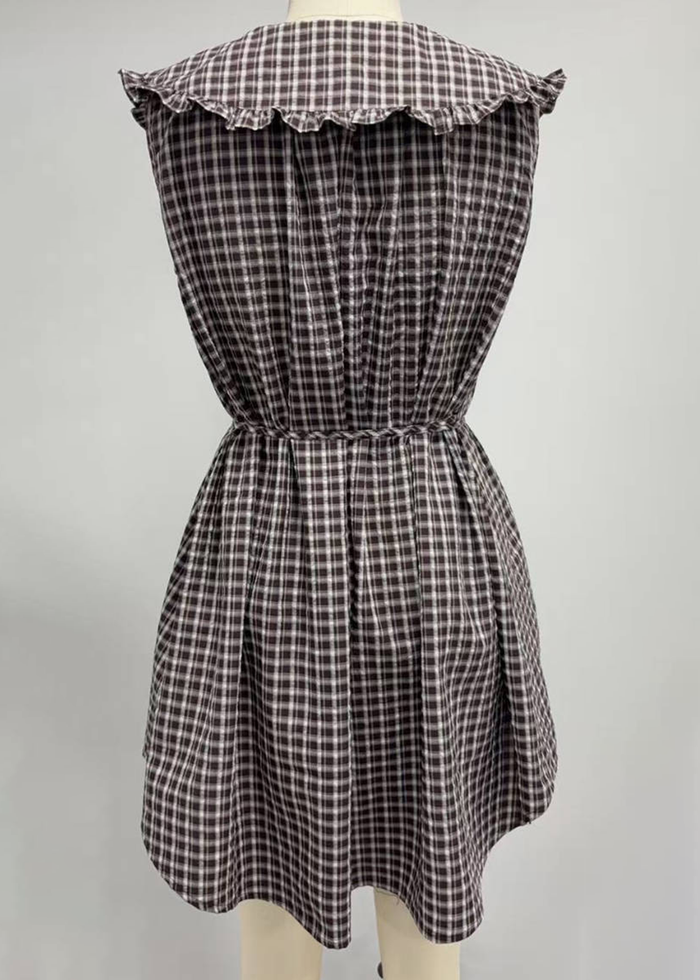 Cole Checkered Dress - Brown Multi