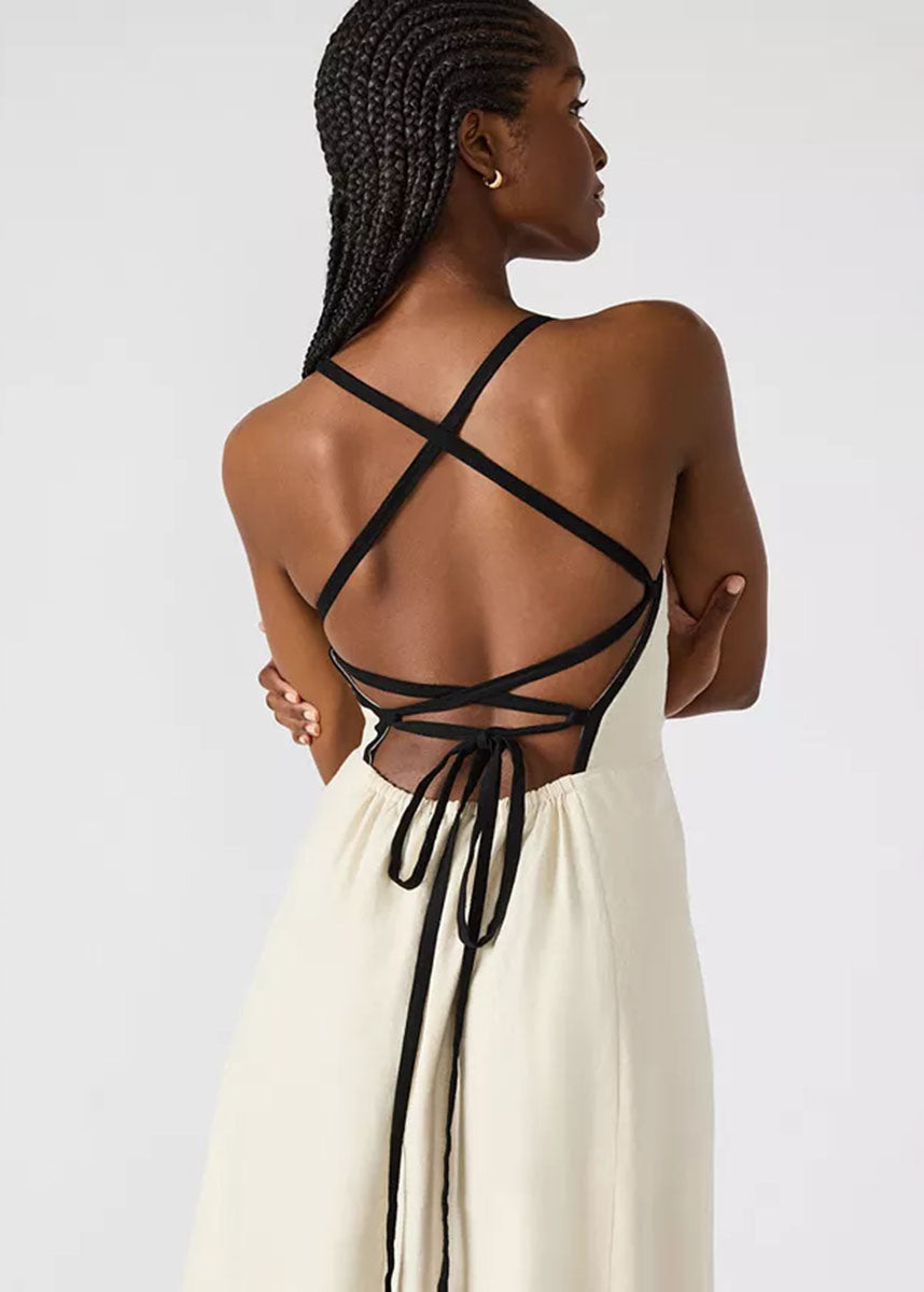 Riyan Midi Dress - Natural