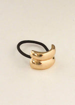 Mini Double Arch Metal Hair Tie - Gold