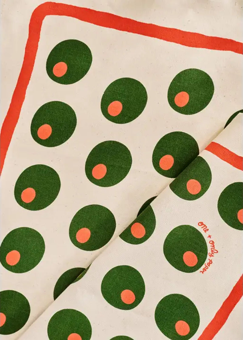 Dirty Martini Olive Tea Towel