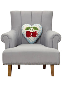 Cherry Heart Hook Pillow