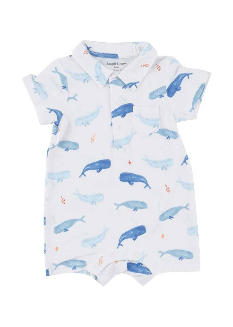 Polo Romper - Whale Hello There