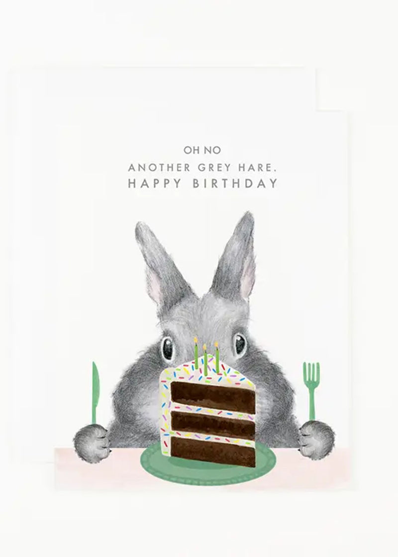 Another Grey Hare Birthday Card