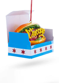 Classic Chicago Hot Dog Ornament