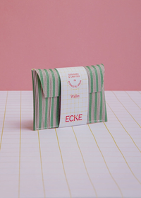 Green And Pink Stripes Wallet
