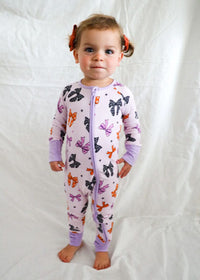 Halloween Bow Bamboo Zipper Pajamas