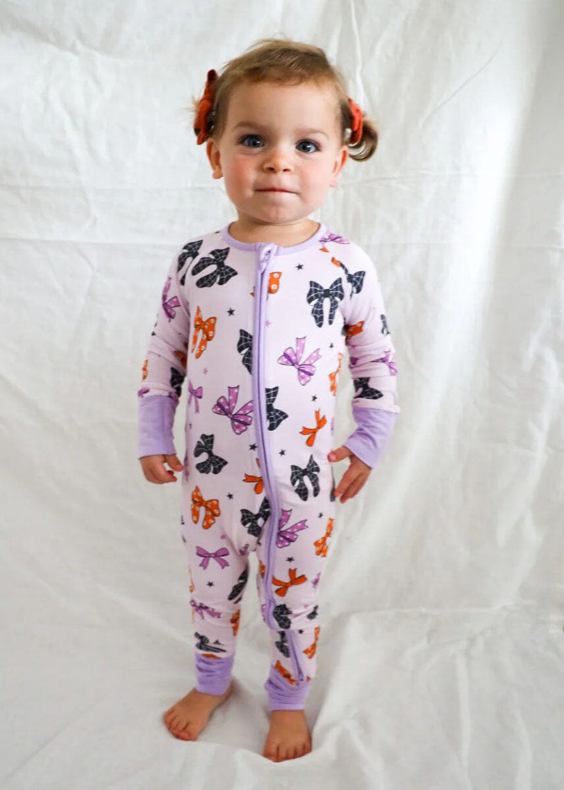 Halloween Bow Bamboo Zipper Pajamas