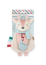 Holiday Itzy Lovey™ Plush + Teether Toy - Pink Reindeer