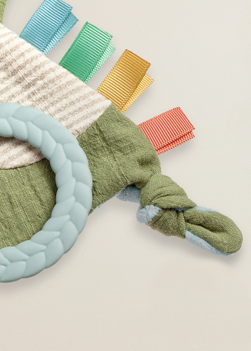 Bitzy Crinkle Sensory Toy with Teether - Dino