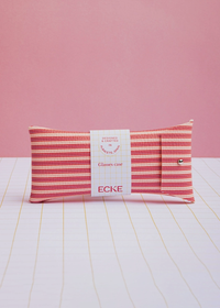Coral Stripes Glasses Case