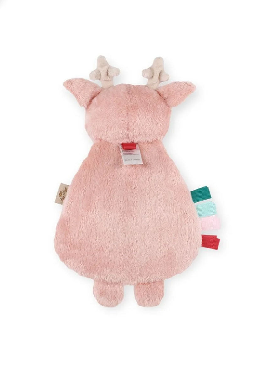 Holiday Itzy Lovey™ Plush + Teether Toy - Pink Reindeer