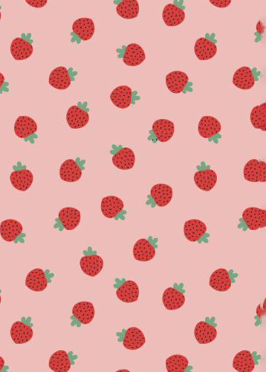 Kids Short John Pajama Set In HannaSoft™ - Mini Strawberry