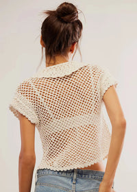 Lily Crochet Top - Coconut Milk