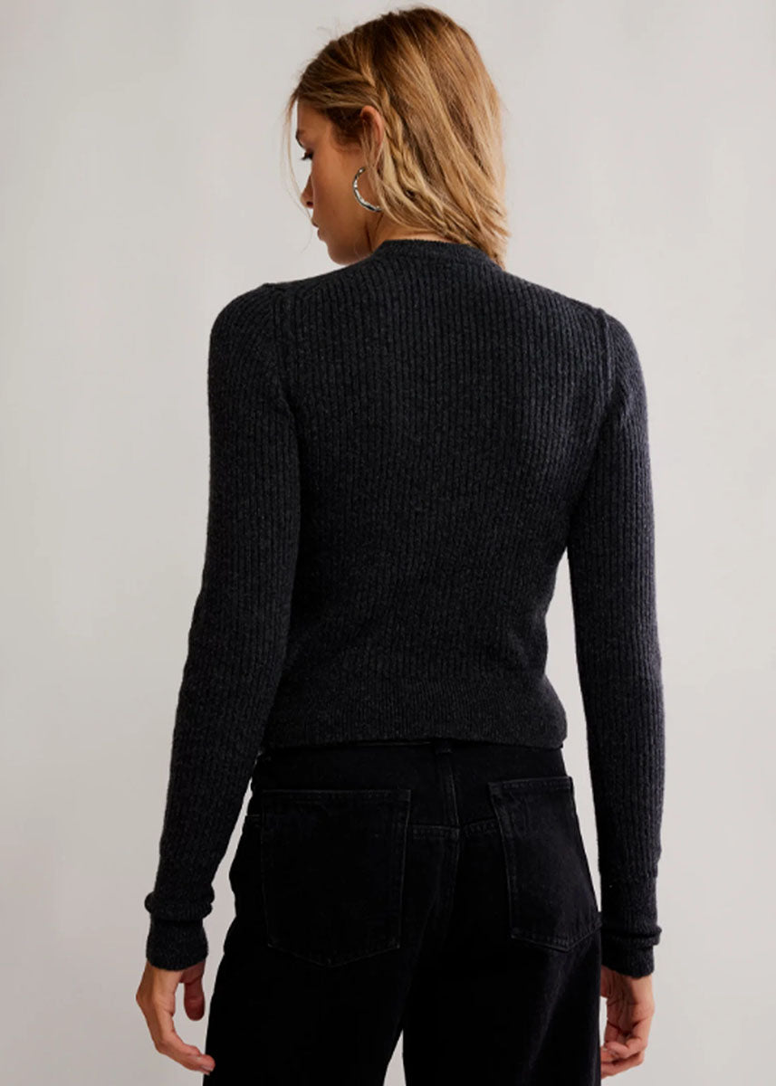 Even After Pullover Top - Charcoal