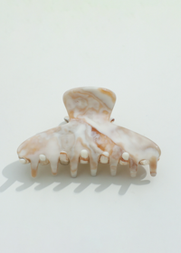 White Marble Claw Clips