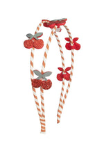 Stripy Cherry Double Headband