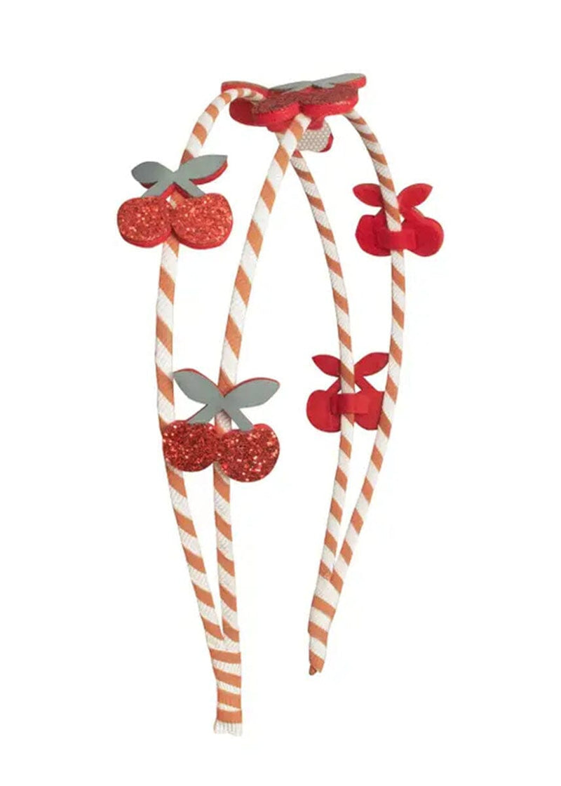 Stripy Cherry Double Headband