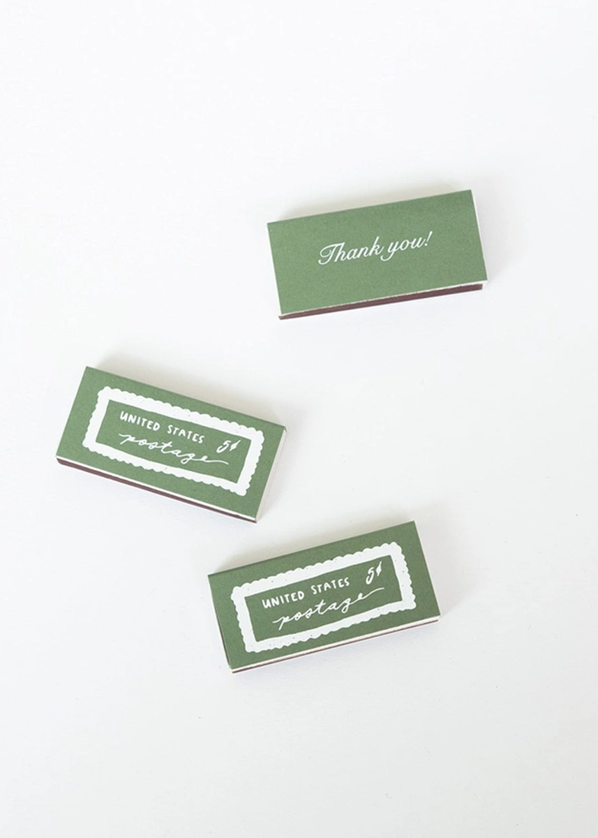Thank You Matchbox - Sage