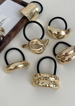 Gold Metal Hair Tie Cuff - Branch