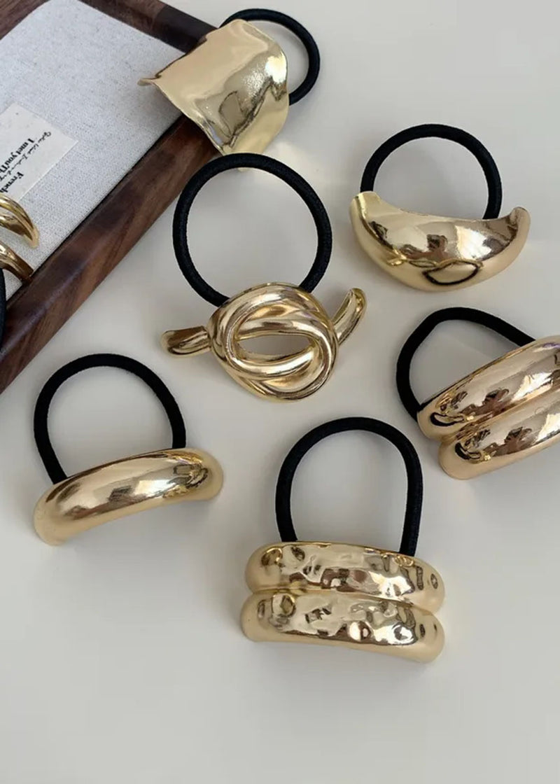 Gold Metal Hair Tie Cuff - Branch