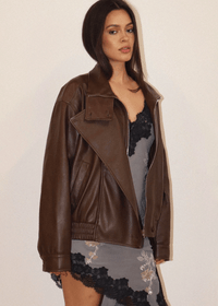 Ruth Leather Jacket - Chocolate