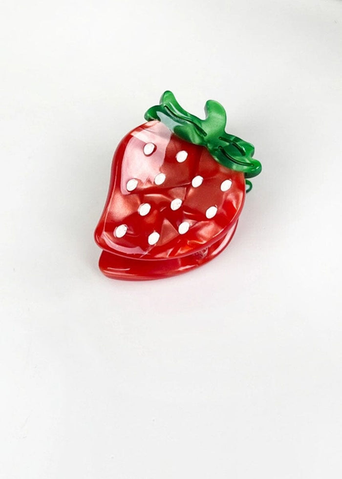 Mini Strawberry Hair Claw Clip