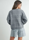 Adaline Striped Cardigan - Grey Multi