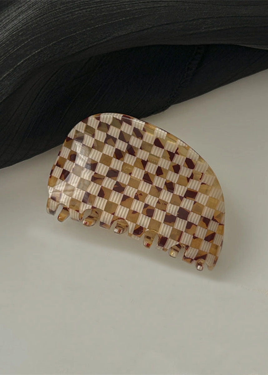 Shell Hair Claw Clip - Brown