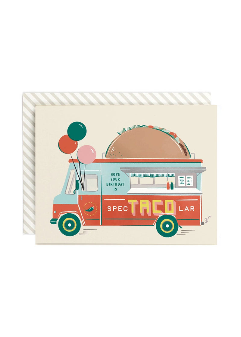 Spec-Taco-Lar Truck Birthday Card