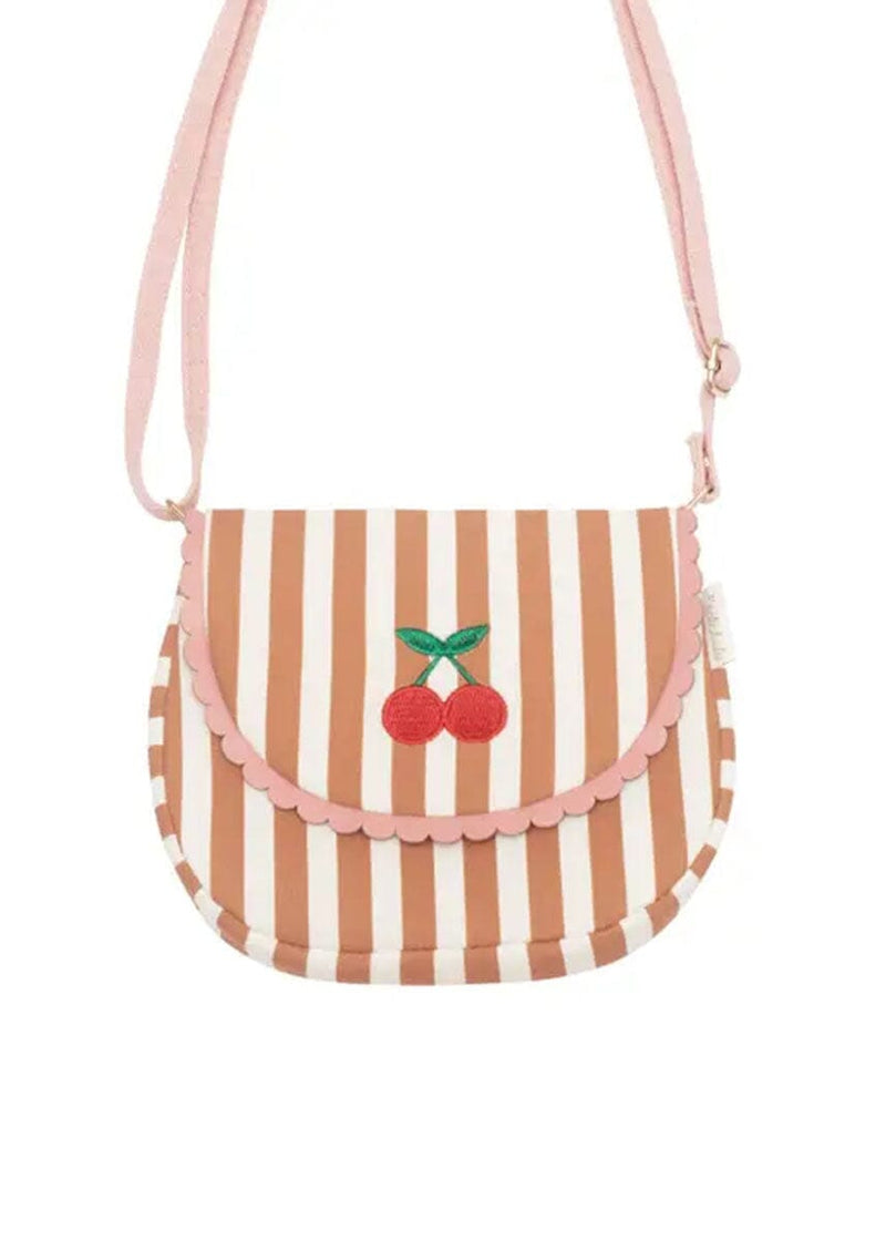 Stripy Cherry Scallop Bag