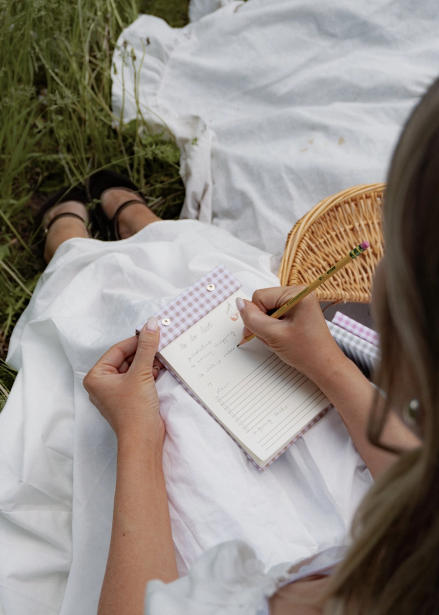 To-Do List Notepad - Oatmeal Gingham