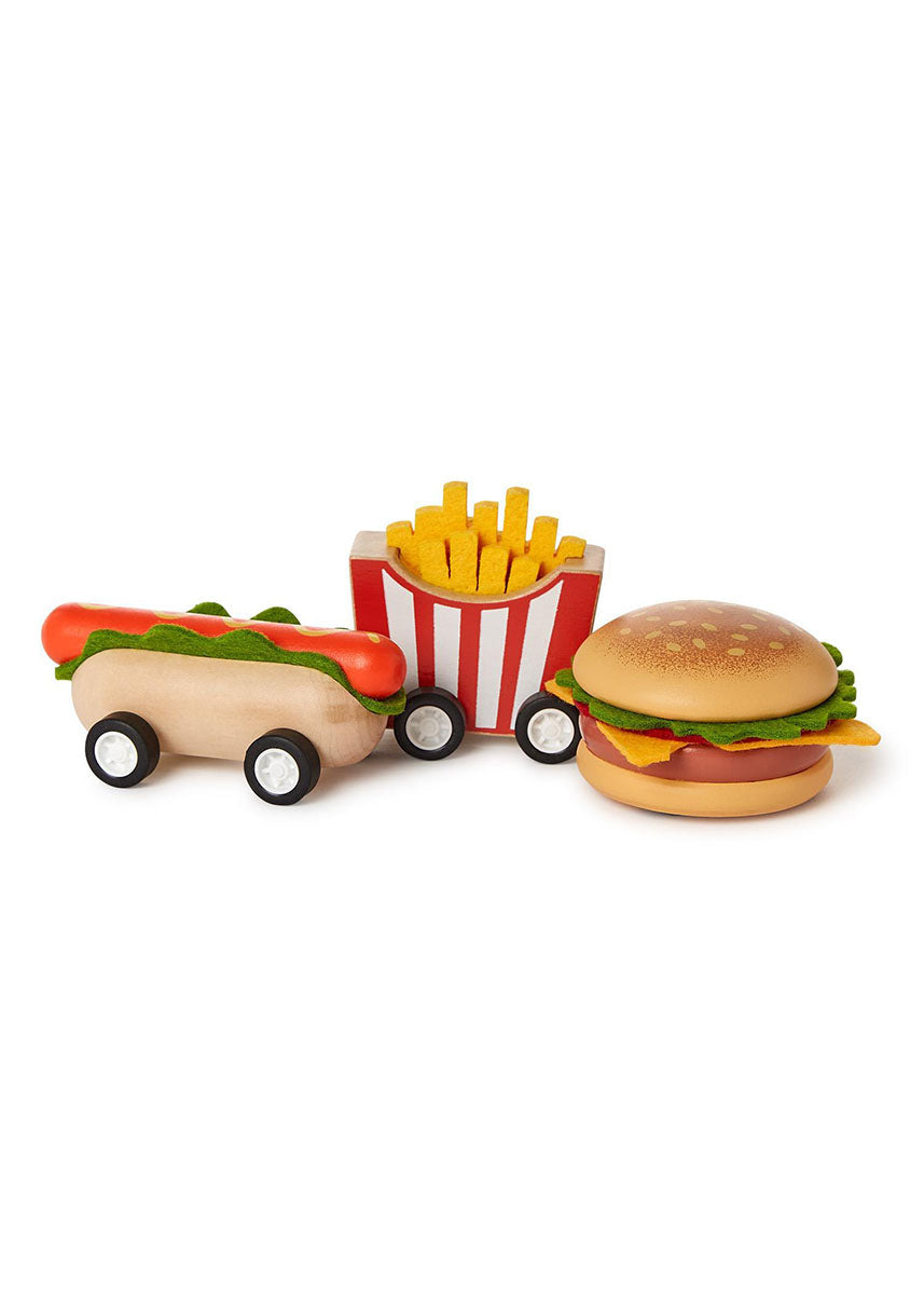 Wooden Fast Food Pullback Toy