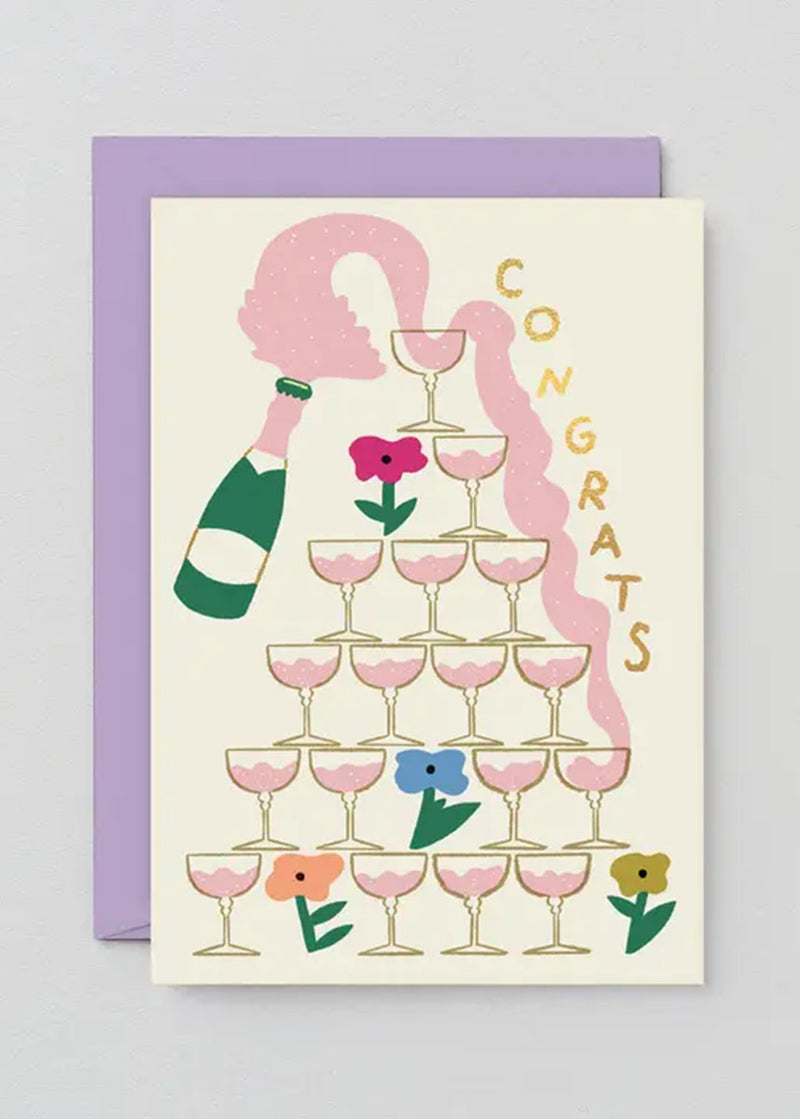 Congrats Champagne Greeting Card