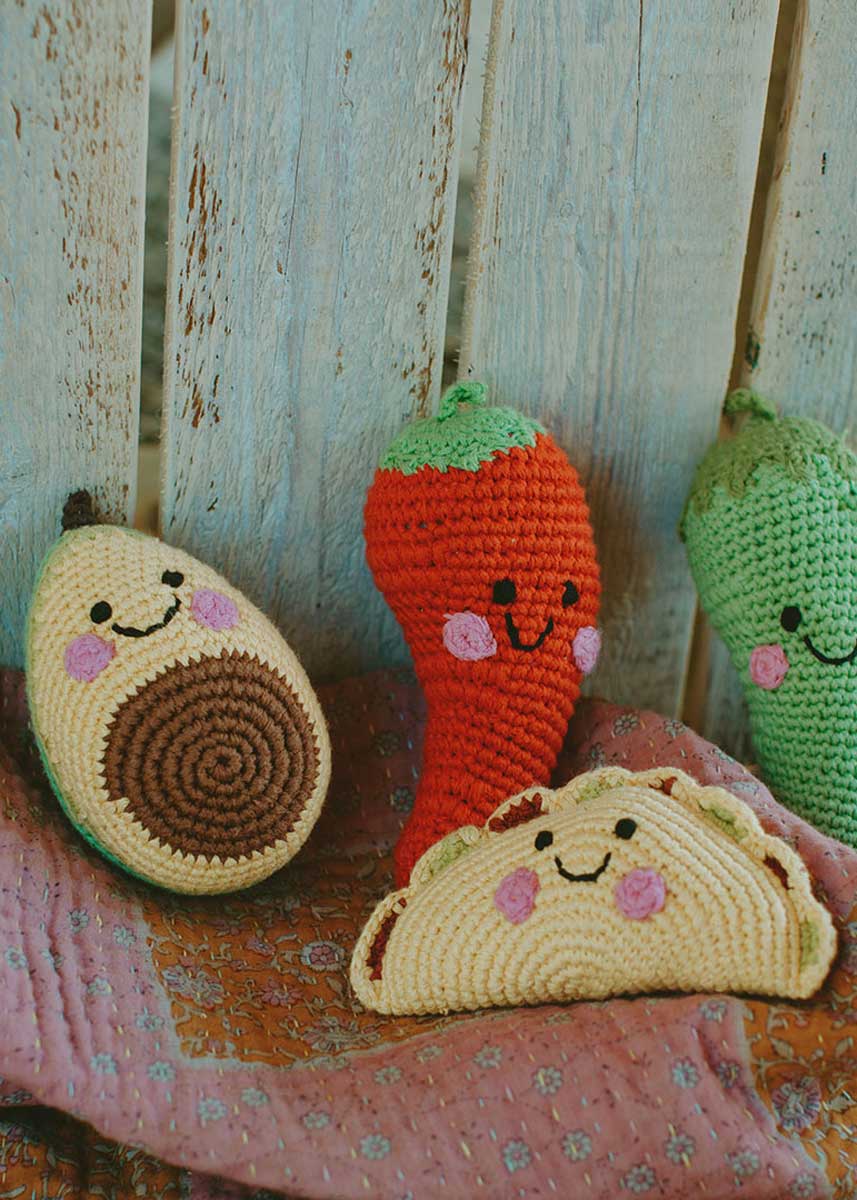 Plush Avocado Rattle