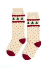 Tree Farm Scalloped Knee High Socks