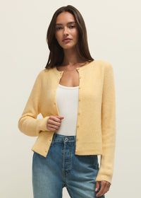 Medina Rib Cardigan - Custard