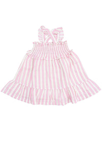 Smocked Ruffle Sundress - Candy Stripe Pink