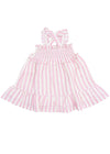Smocked Ruffle Sundress - Candy Stripe Pink