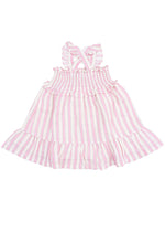 Smocked Ruffle Sundress - Candy Stripe Pink