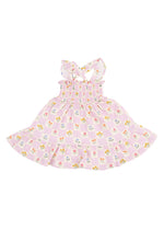 Smocked Ruffle Sundress - Pink Floral Check