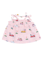Ruffle Top & Bloomer Set - Pink Golf Cart Cuties